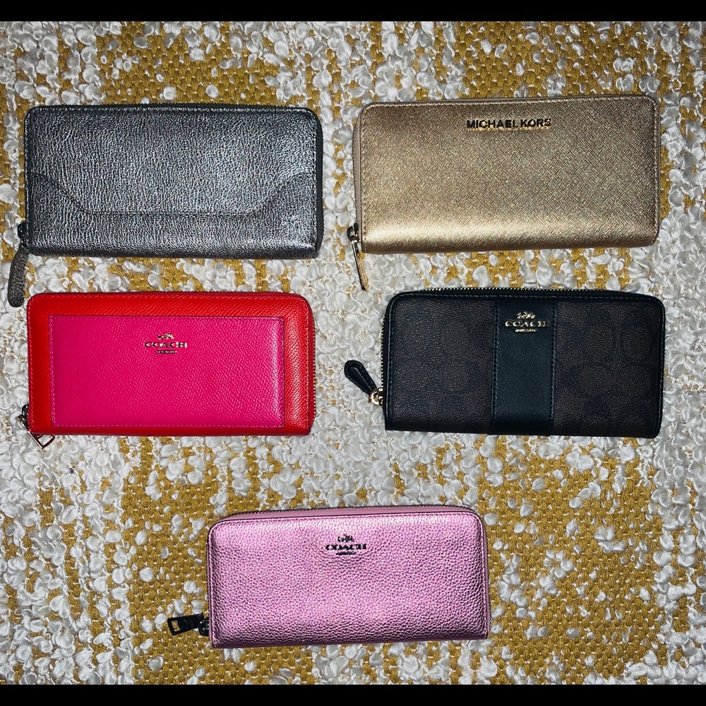 Coach, MK, & Frye Zip Around Wallets